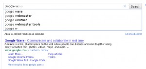 Google search engine suggestion