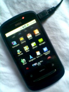 Dell XCD28 android application for your phone geo location tagging youtube video twitter 3g gps