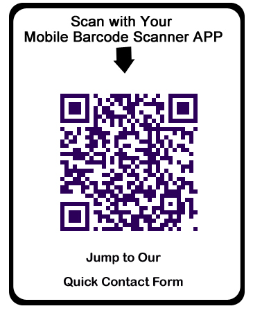 Mobile scanner quick contact form online marketing campaign