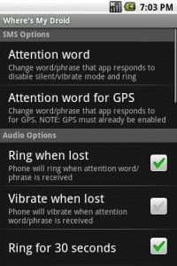 free android phone locate when lost wheres my droid 2