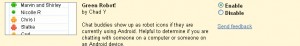 Android users green robot chat google labs gmail labs