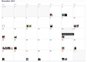 Facebook events calendar grid view