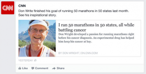 Facebook news feed article summary