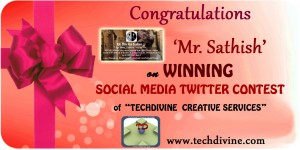 Social media Twitter Contest winner