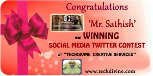 Social media Twitter Contest winner