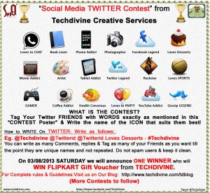 social media twitter contest from Techdivine creative services