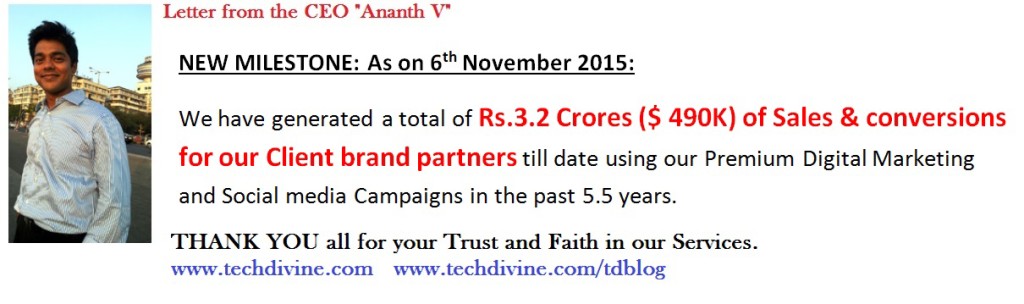 Digital agency new milestone in social media marketing Ananth V Best Digital Marketing Professional in India
