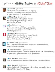 Ananth V Social media digital marketing workshop Tracking metrics #DigitalTDLive