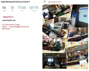 Ananth V Social media digital marketing workshop Tracking metrics #DigitalTDLive
