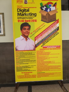 Digital marketing training workshop ITM Universe by Ananth V