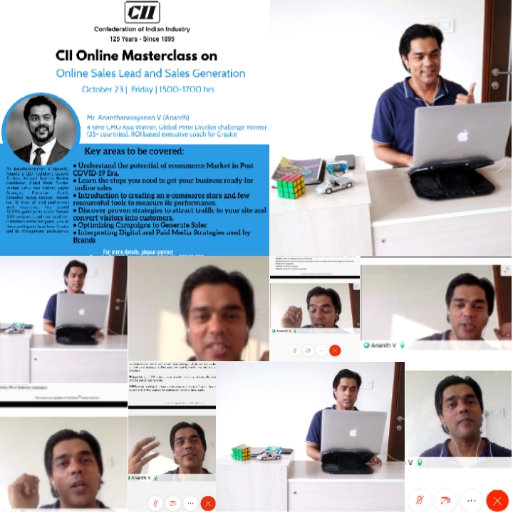 corporate training for CII ecommerce sales lead generation speaker trainer Ananth