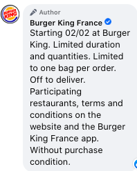 Burger King France potato farmers Ne laissons personne dans la purée marketing