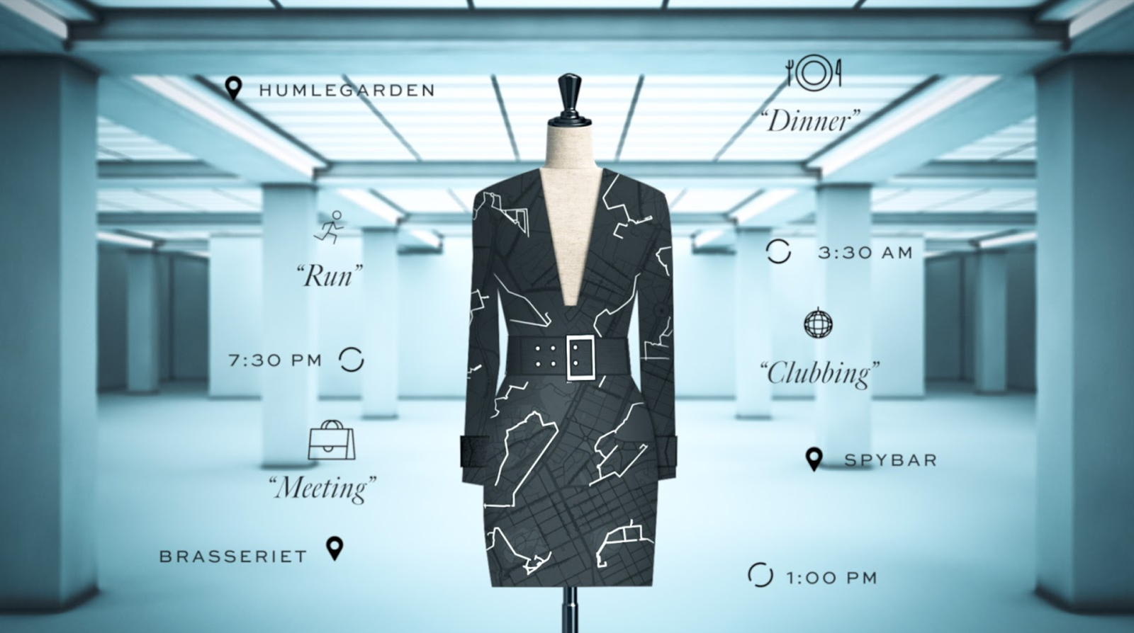 coded couture Kenza Zouiten Data Dress digital fashion google awareness API